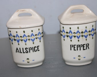 Dutch Modern Yvonne Ceramic Spice Jars Containers Pepper Allspice