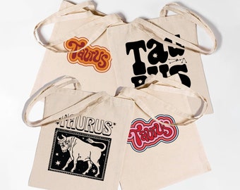 Taurus Astrology Tote Bag - Organic Cotton Astrology Tote