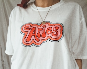 70s Inspired Astrology Tee - Retro Inspired Aries Graphic T-Shirt - Virgo Zodiac T-Shirt - Astrology Short Sleeve Tee - Zodiac Present