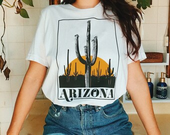 Vintage Y2K Bedazzled Rhinestone Handmade Arizona Tshirt Arizona Lover Arizona Souvenir 50 States Tshirt The Grand Canyon State AZ Tshirt