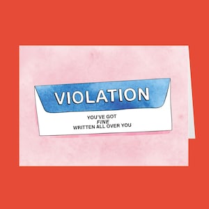 Philly Violation Valentine - Philadelphia Valentine - Tarjeta de felicitación de multa de estacionamiento Ppa - Tarjeta de aniversario de Filadelfia - Tarjeta de cumpleaños