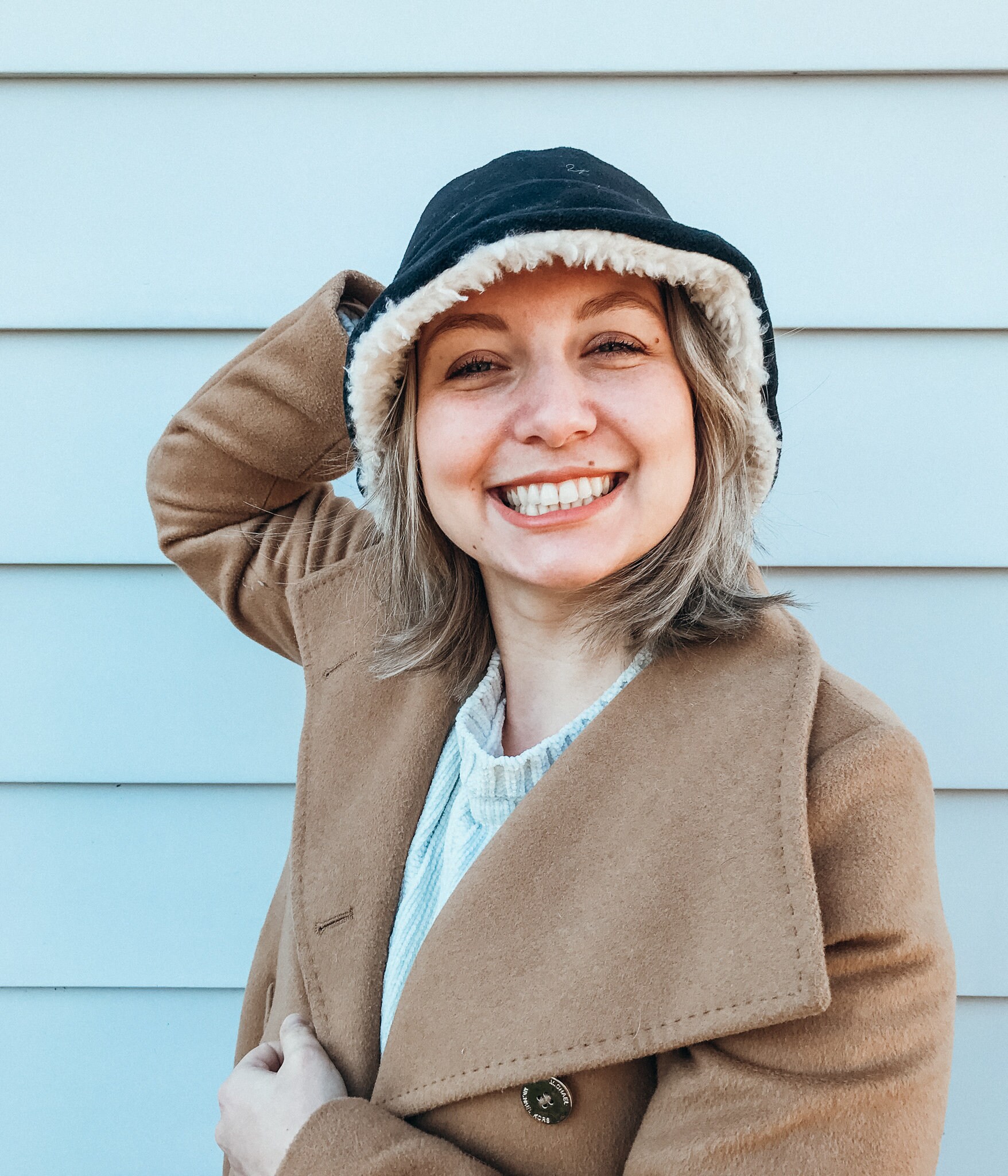 Reversible White and Black Fuzzy Bucket Hat 90s Vintage Etsy
