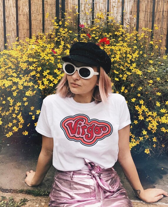 70s Inspired Astrology Tee - Retro Inspired Aries Graphic T-Shirt - Virgo Zodiac T-Shirt - Astrology Short Sleeve Tee - Zodiac Present