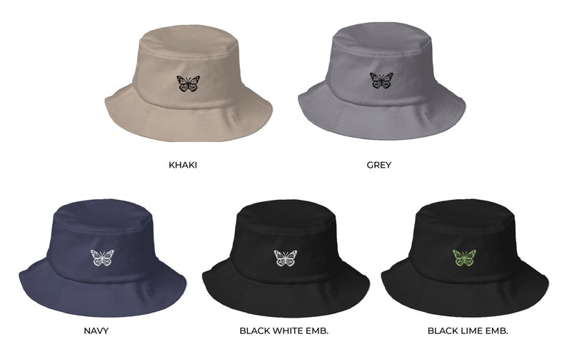 90s Butterfly Bucket Hat White Bucket Hat 90s Inspired Etsy Denmark