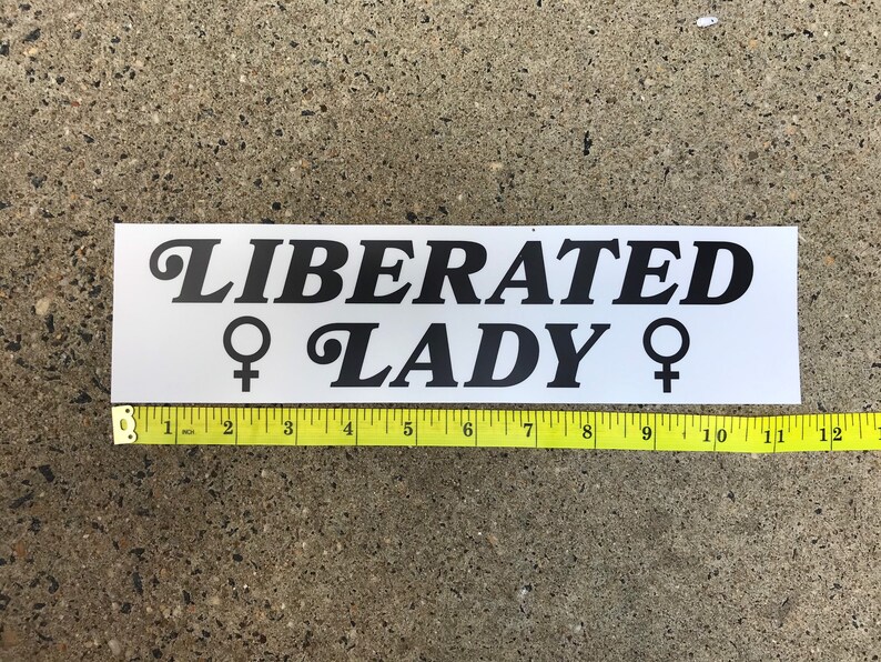 Liberated Lady Bumper Sticker / Vintage Feminist Sticker / 70s Etsy