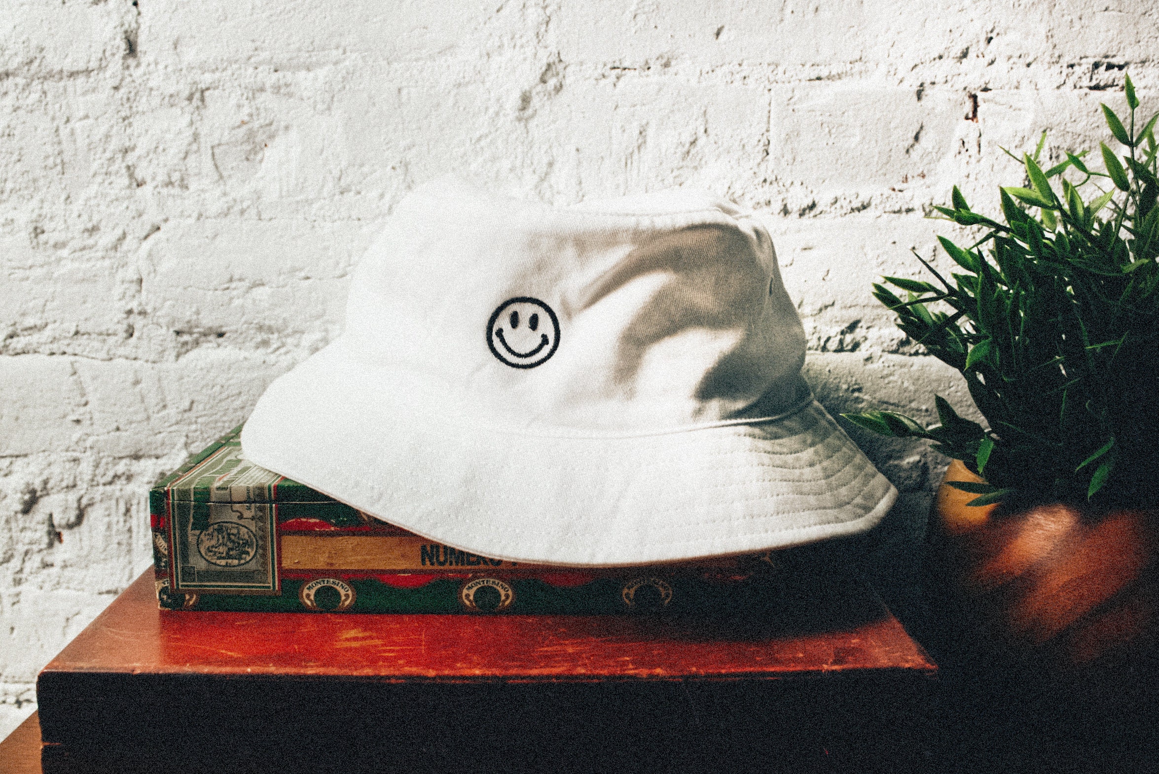 90s Smiley Face Bucket Hat White Bucket Hat 90s Inspired Etsy