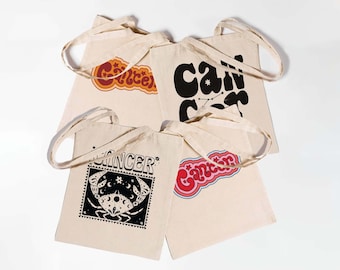 Bolsa de tela con el símbolo del Cáncer