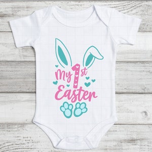 My First Easter svg, Baby Easter svg, Easter Bunny svg, Baby&#39;s First Easter, Cute Easter svg, png, dxf file for cricut, Silhouette