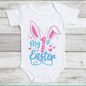 My First Easter svg, Easter Bunny svg, Baby Easter svg, Baby's First Easter, Cute Easter svg, png, dxf file for cricut, Silhouette