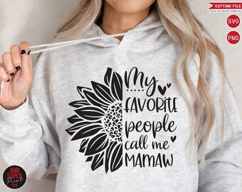 Mamaw Sunflower SVG, Grandma Cut File (Digital Download)