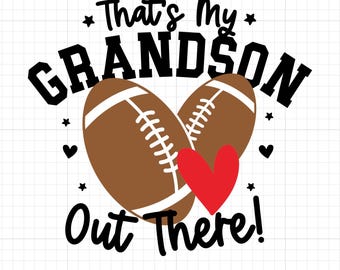 Football Grandma Grandson SVG, PNG Files for Cricut