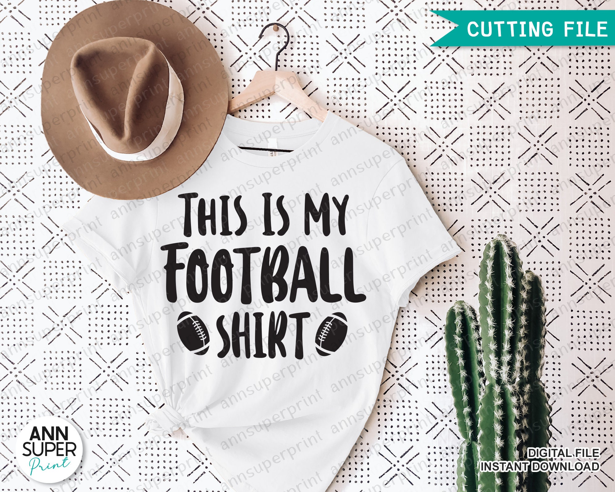 This is My Football Shirt Svg Png, Football Mom Png, Football Quote Svg ...