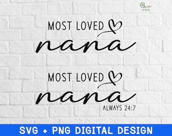 Najukochańsza babcia w formacie SVG, pliki PNG do wycięcia (pobieranie cyfrowe)