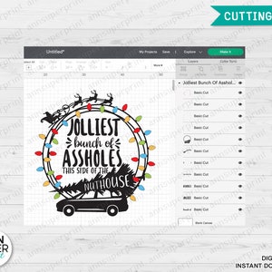 Jolliest Bunch of Assholes SVG PNG, Funny Christmas Design (digital ...