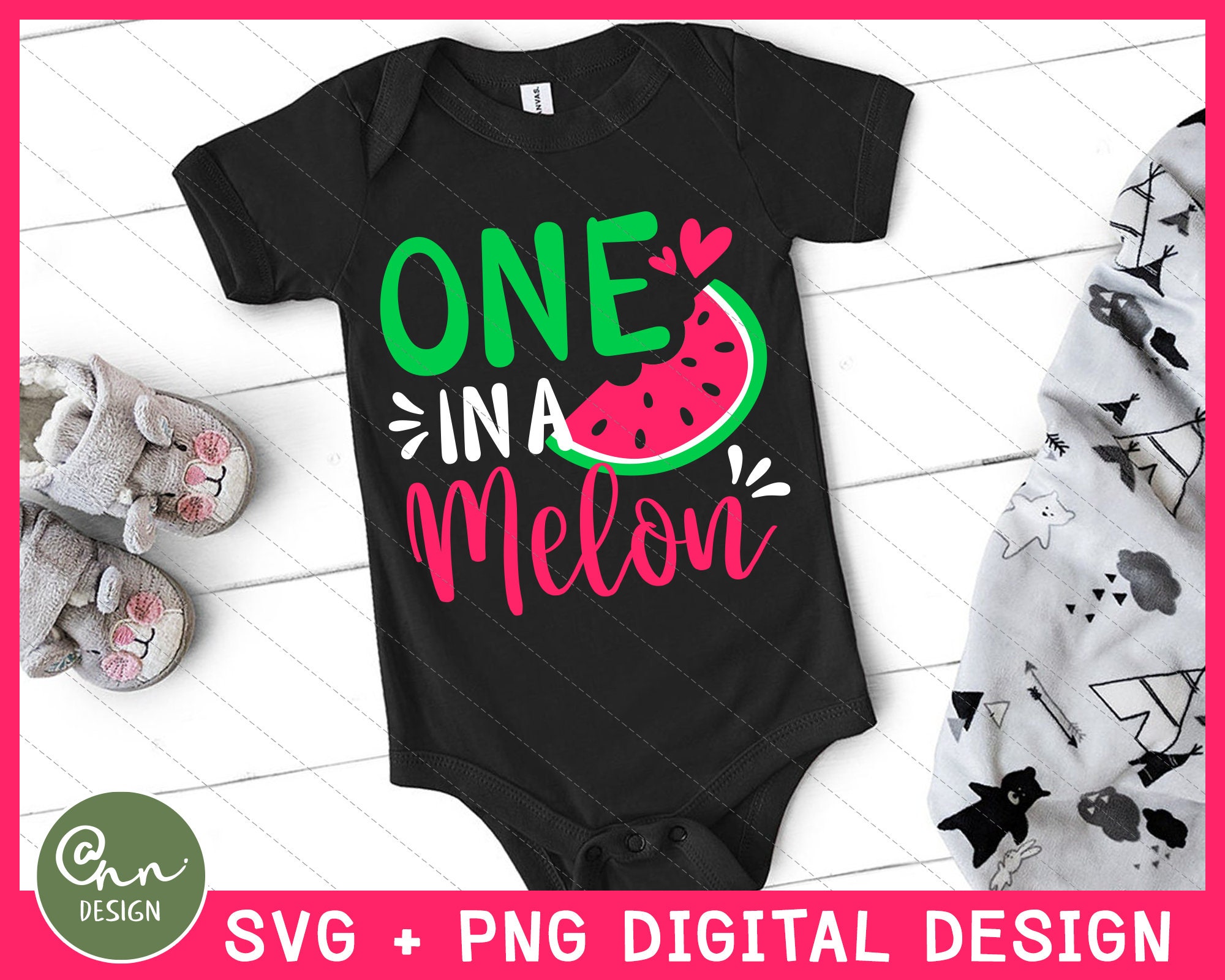 One in a Melon Watermelon SVG, Summer Birthday (digital Download) - Etsy