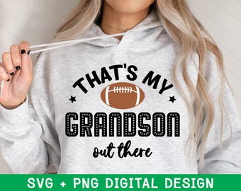 Football Grandma Grandson SVG, PNG, Cricut Files (Digital Download)