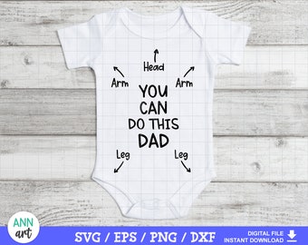 You Can Do This Dad SVG: babyshower, gesneden Vaderdagbestand (digitale download)