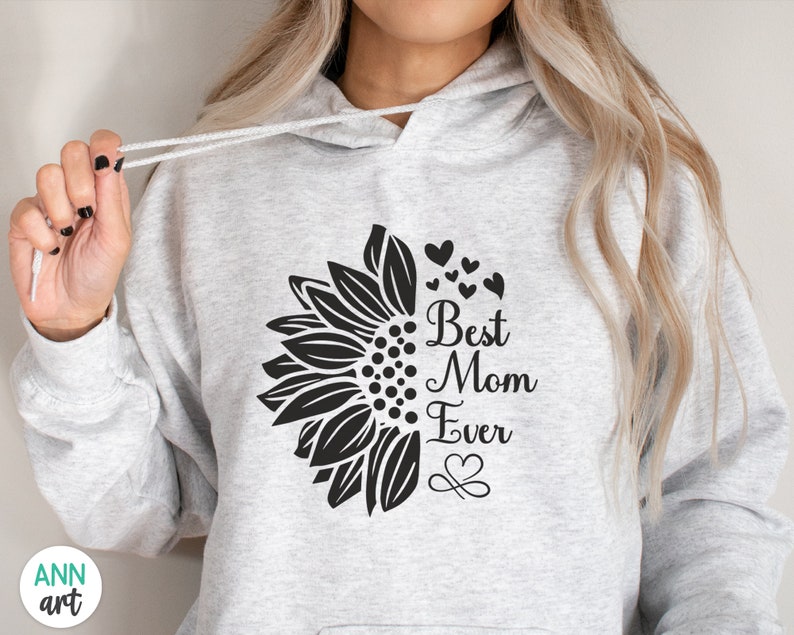 Sunflower Mama Svg Best Mom Ever Sunflower Svg Half Etsy