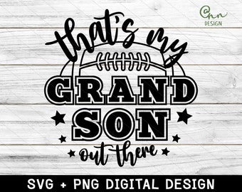 Football Grandma Grandson SVG, PNG, Cricut Files (Digital Download)