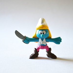 Smurfs with Knife Vintage Gift Cook Gift Hobby Chef Smurf Cook Cook Present Kitchen Gimmick Cooking Smurf Collection