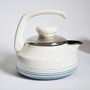 Mint 1970s Silit Kettle Enamel Design Prof. Slany Space Age Mid Century Vintage Modernist Kitchen Skandi MCM