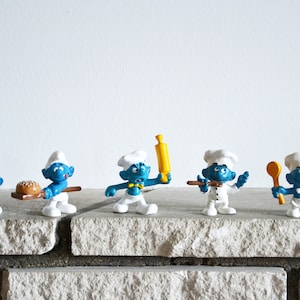 From Euro 5.- Vintage Smurf Baker Smurf Pastry Chef Smurf Cook Smurf Cooking Baking Decoration Kitchen