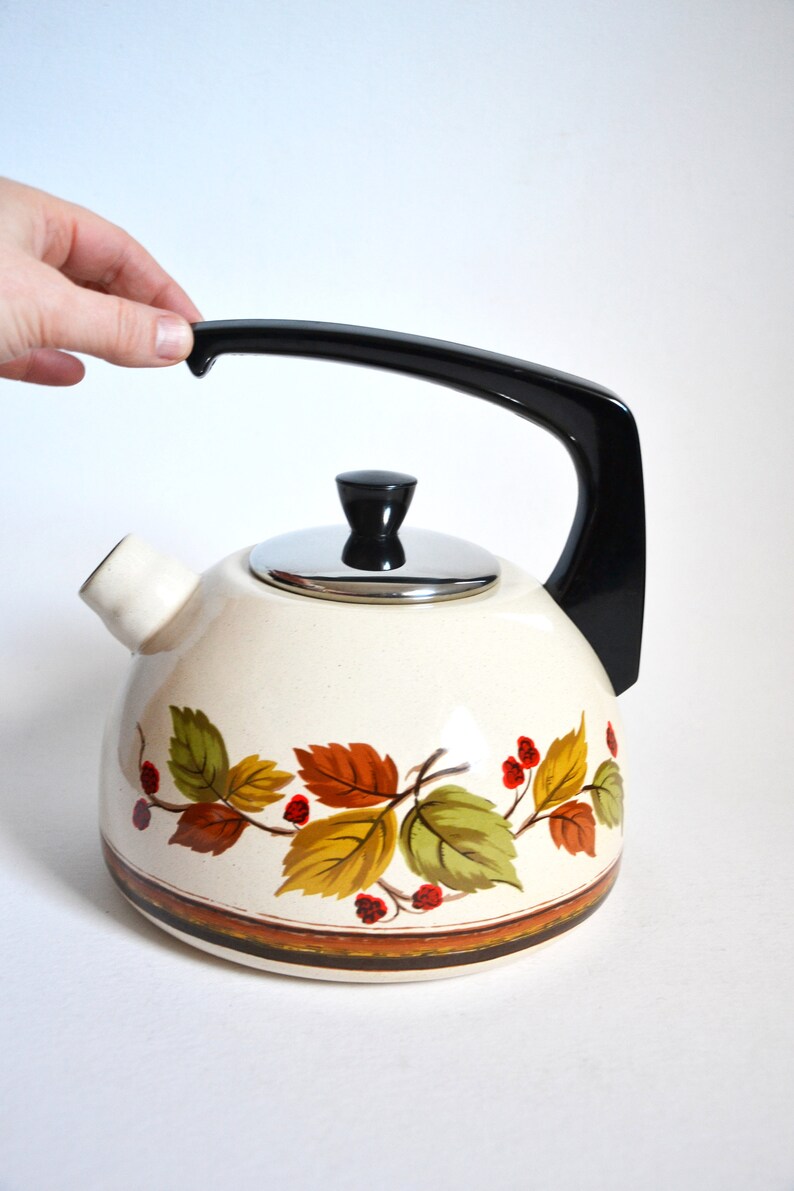 Tea kettle enamel Germany water kettle enamel Scandinavian Etsy
