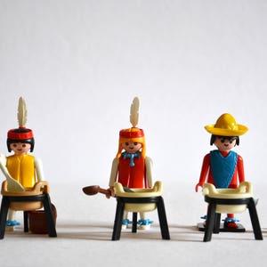Vintage Playmobil Koch / Playmo Mexikaner / Playmo Indianerfigur / Deko / Küche / Kochen / Backen / Spielzeug / Mid Century / Modern Kitchen