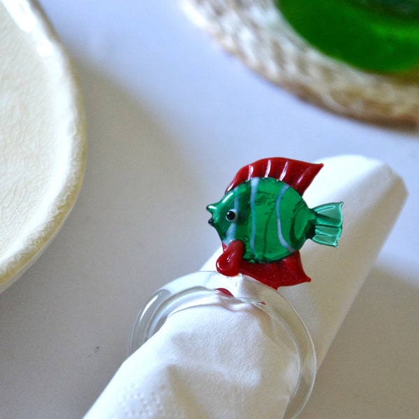 Glass Napkin Rings Etsy