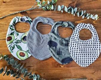 Baby Bibs, Baby Bib Set, Baby Gift, Baby Girl, Baby Boy, Modern Bibs