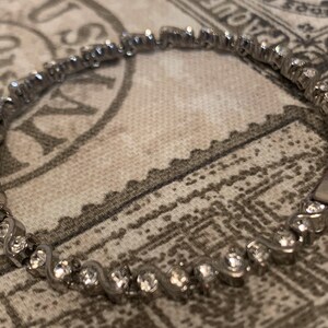 Vintage Signed Rhinestone Tennis Bracelet