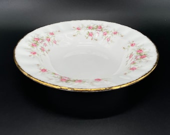 Formal Dinnerware English Bone China Floral Soup Bowls Set of 6 Red Yellow Paragon Double Handled Soup Bowls with Saucers