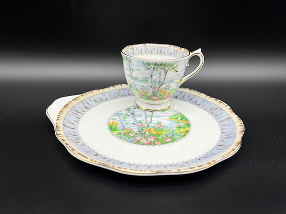 First Quality 2 plates Royal Albert Silver Maple salad plates 8 inches First Quality 2 plates Royal Albert Silver Maple salad plates 8 inches