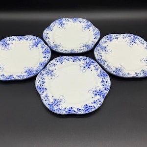 Shelley Dainty Blue 6&quot; Bread Butter Plates (Set of 4) Bone China England