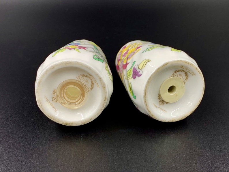 Minton Haddon Hall Salt Pepper Shaker Set Bone China England