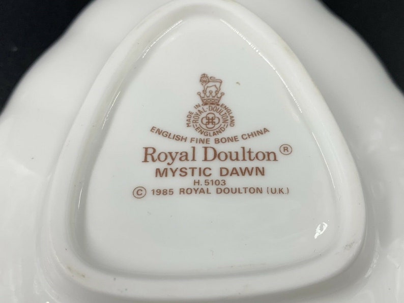 Royal Doulton Mystic Dawn Leaf shape Sweet Candy Dishes pair Bone China