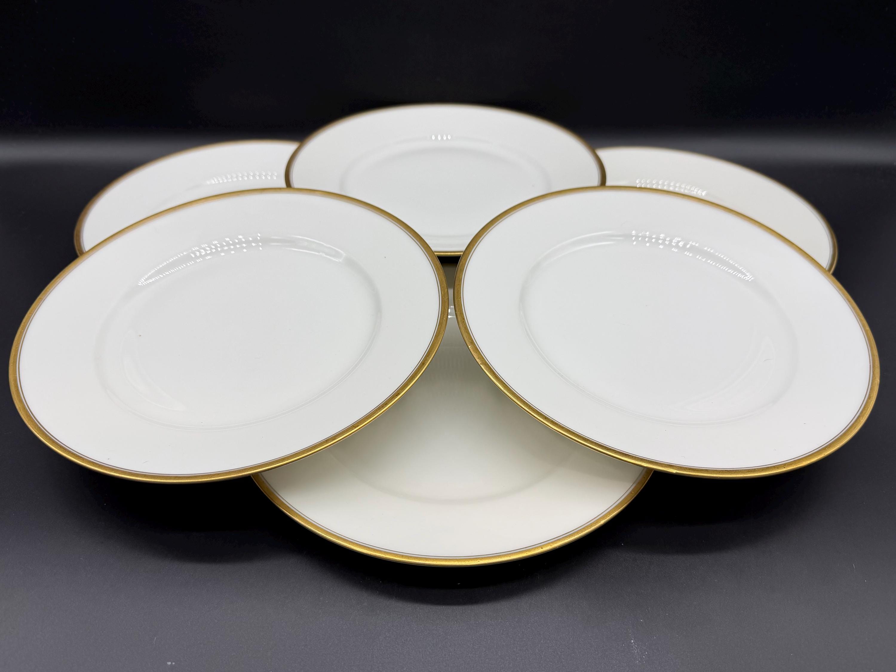 Theodore Haviland Limoges Gold Trim Salad Plates (set of 6) France