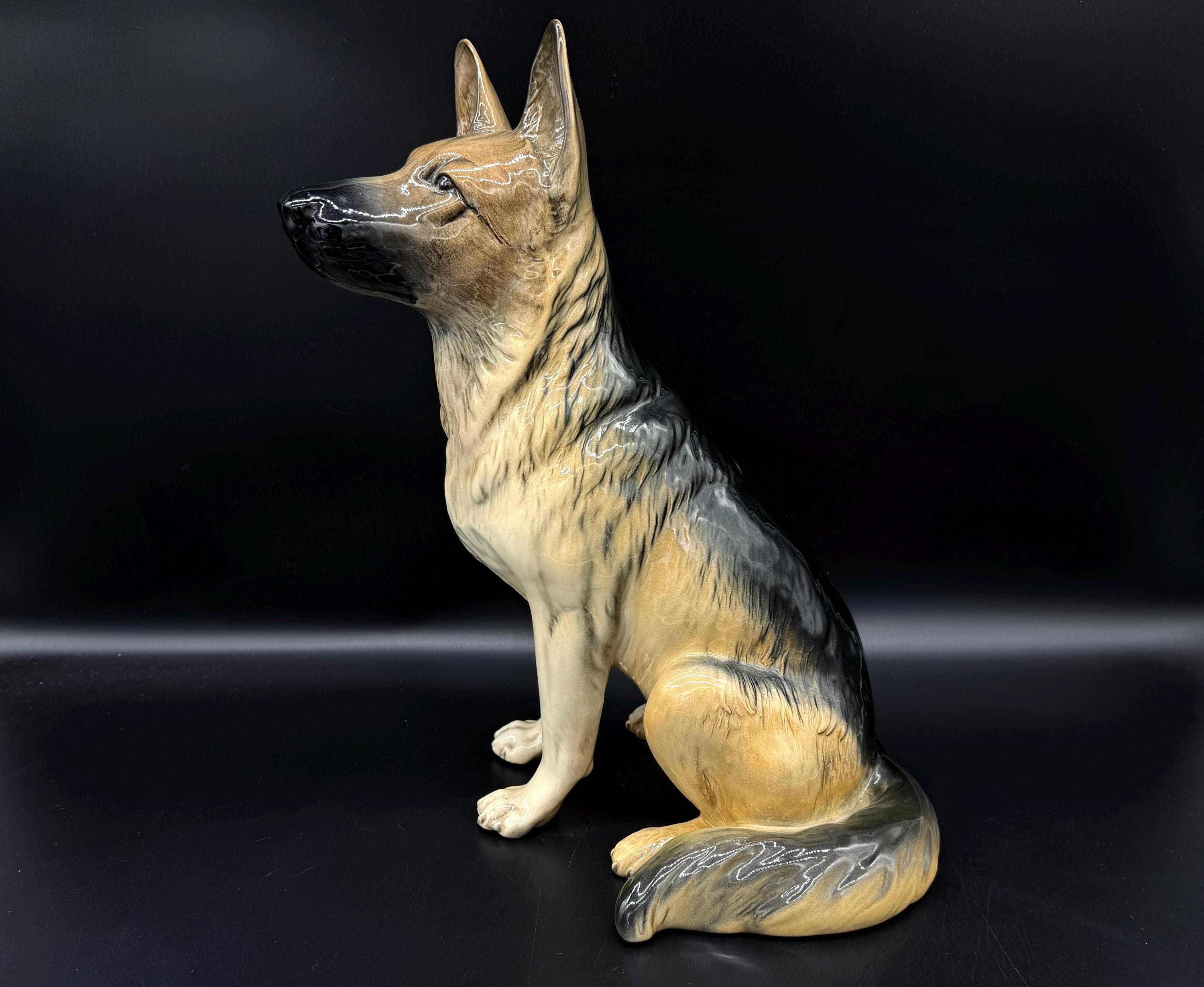 A4954 英国ロイヤルドルトン シェパード 犬像 オブジェ 西洋陶器