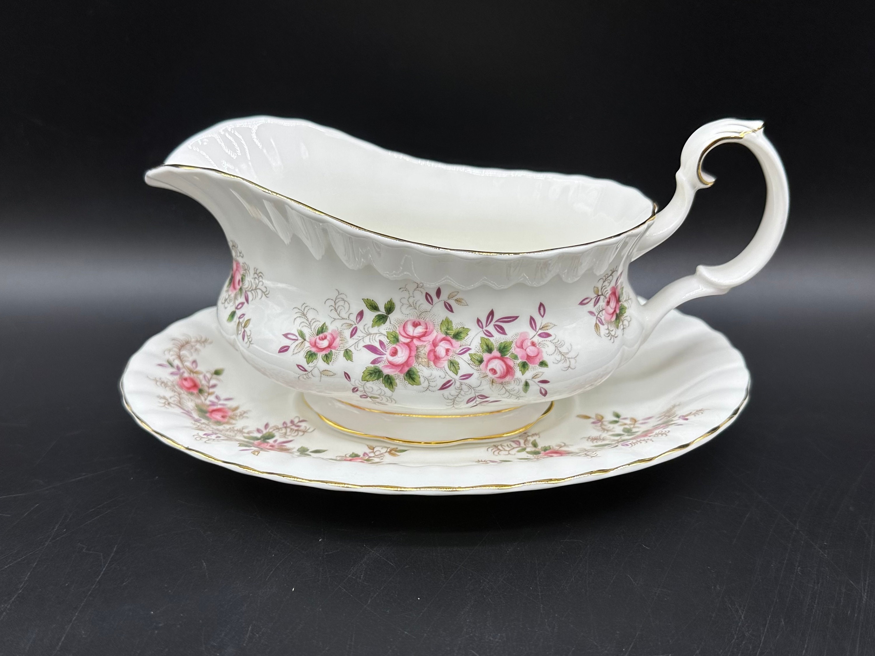 Royal Albert Lavender Rose Gravy Boat Saucer Set Bone China