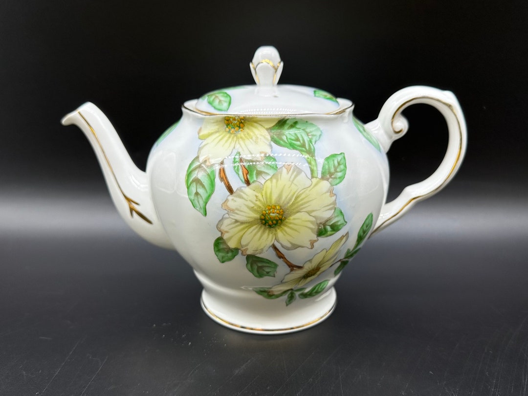 Tuscan Dogwood Teapot Bone China England Etsy