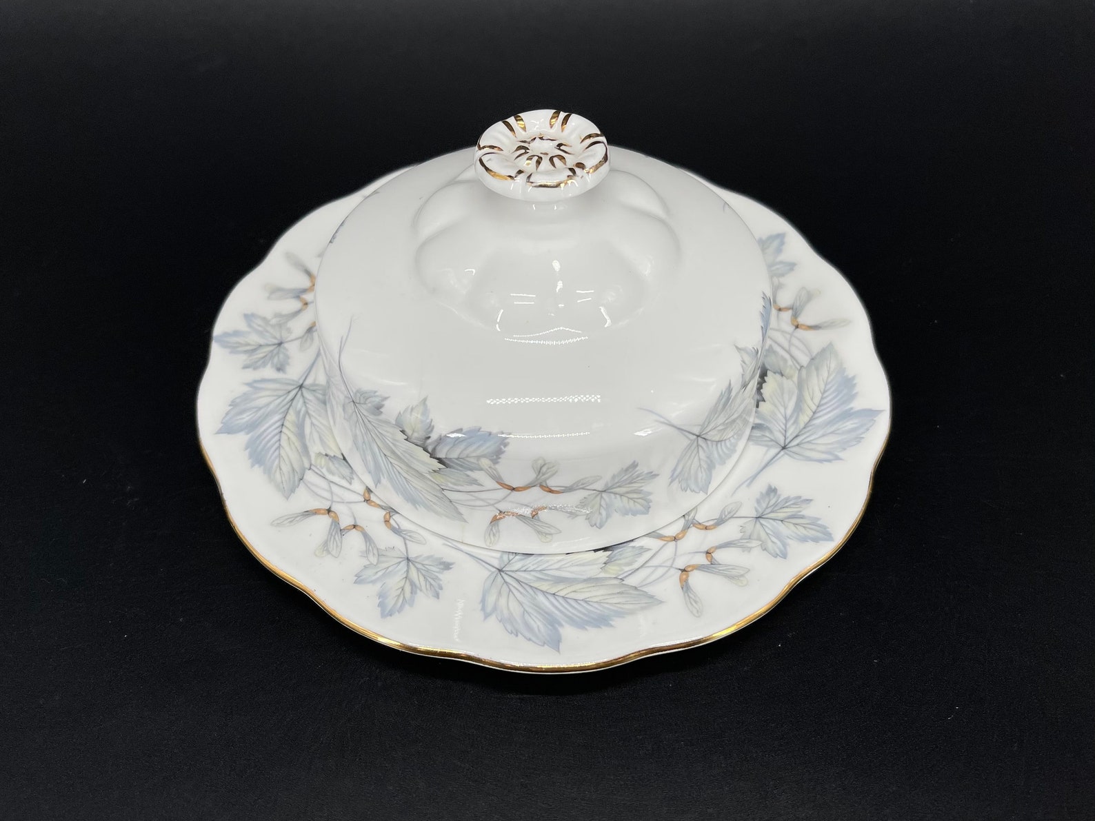 Royal Albert Silver Maple Butter Dish with Lid Bone China Etsy