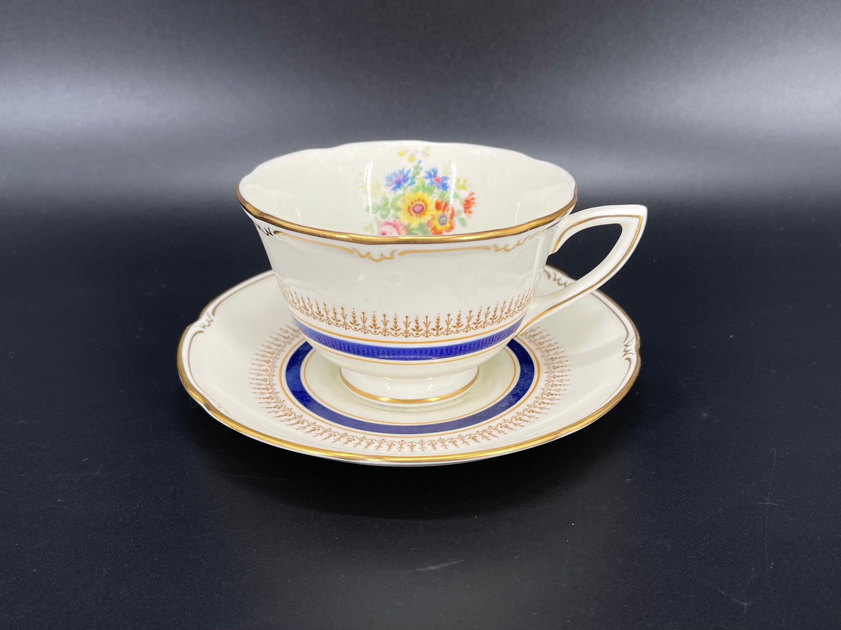 Royal Doulton Ascot Tea Cup Saucer Set Bone China Inglaterra Etsy España