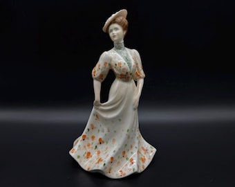 COALPORT 人形 RARE Coalport lady figurine, small Party Time figurine, hand