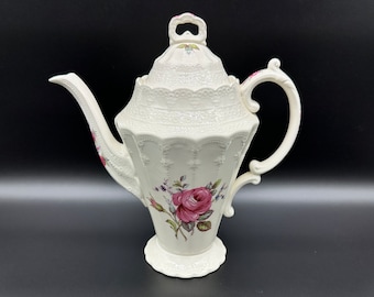 Spode Billingsley Rose large Coffee Pot England See Details