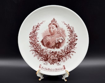 Jubilee 1887 Queen Victoria Golden Jubilee 9" Plate Bone China England