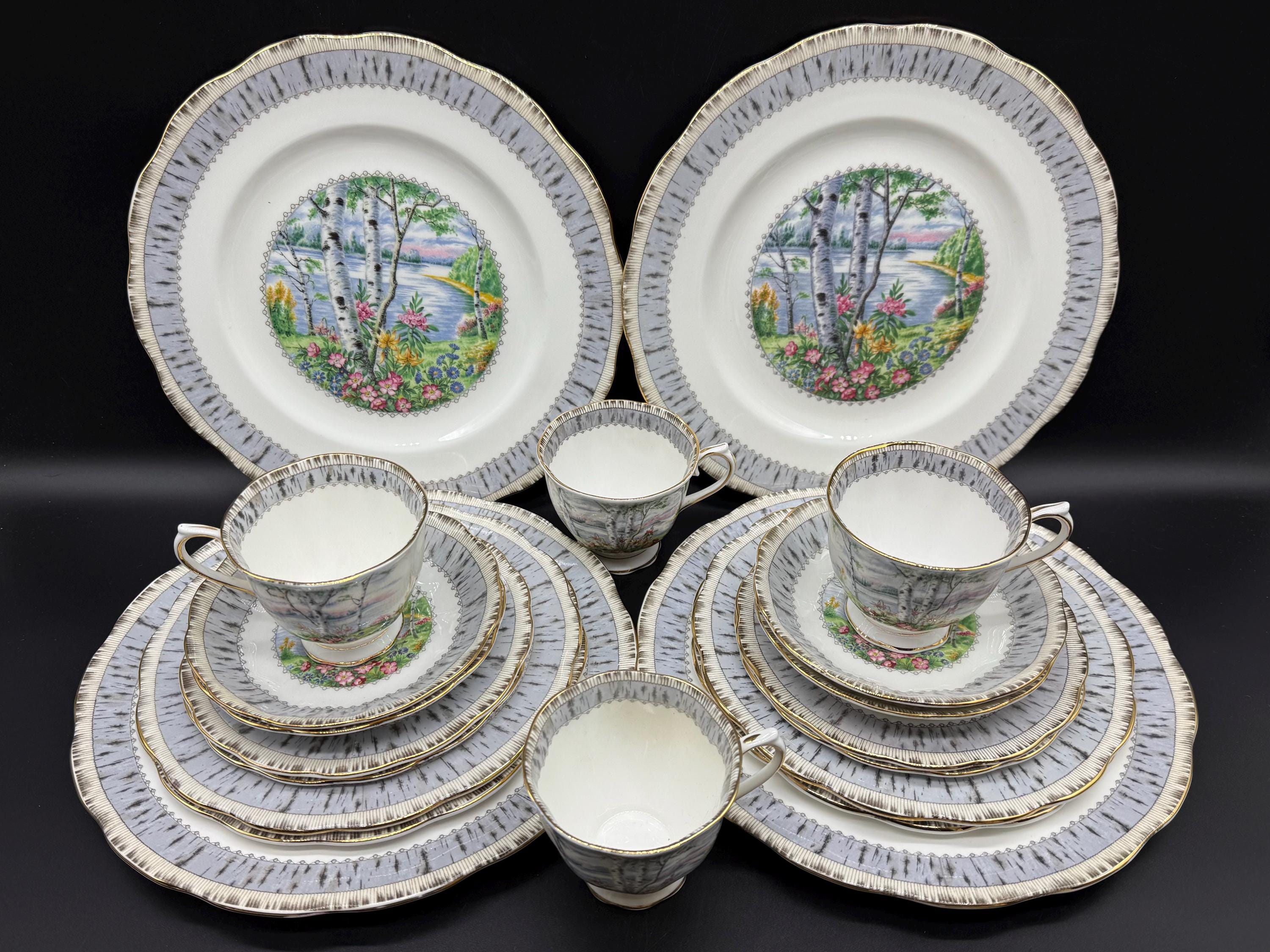 Royal Albert Silver Birch 5 Piece Place Setting X 4 Bone China