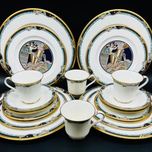 Noritake 4718 Paris Opera 5 Piece Place Setting x 4 Bone China Japan 20pcs
