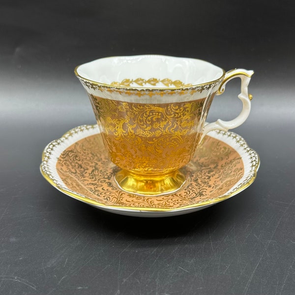 Ensemble de soucoupes à thé série Royal Albert Buckingham Angleterre Bone China