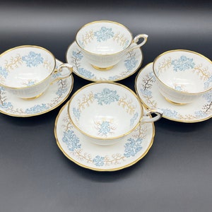Tuscan Avondale Tea Cup Saucer Set x 4 Bone China England
