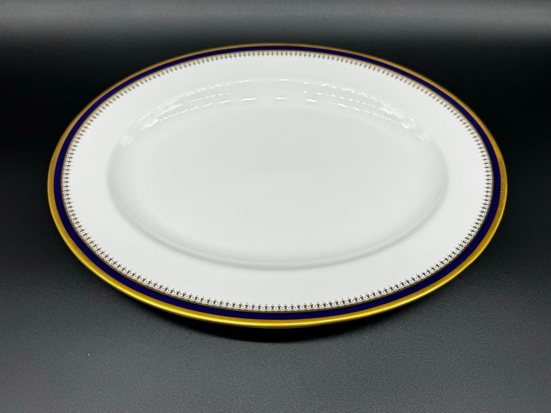 Spode Knightsbridge Blue 13 Oval Serving Platter Bone Etsy